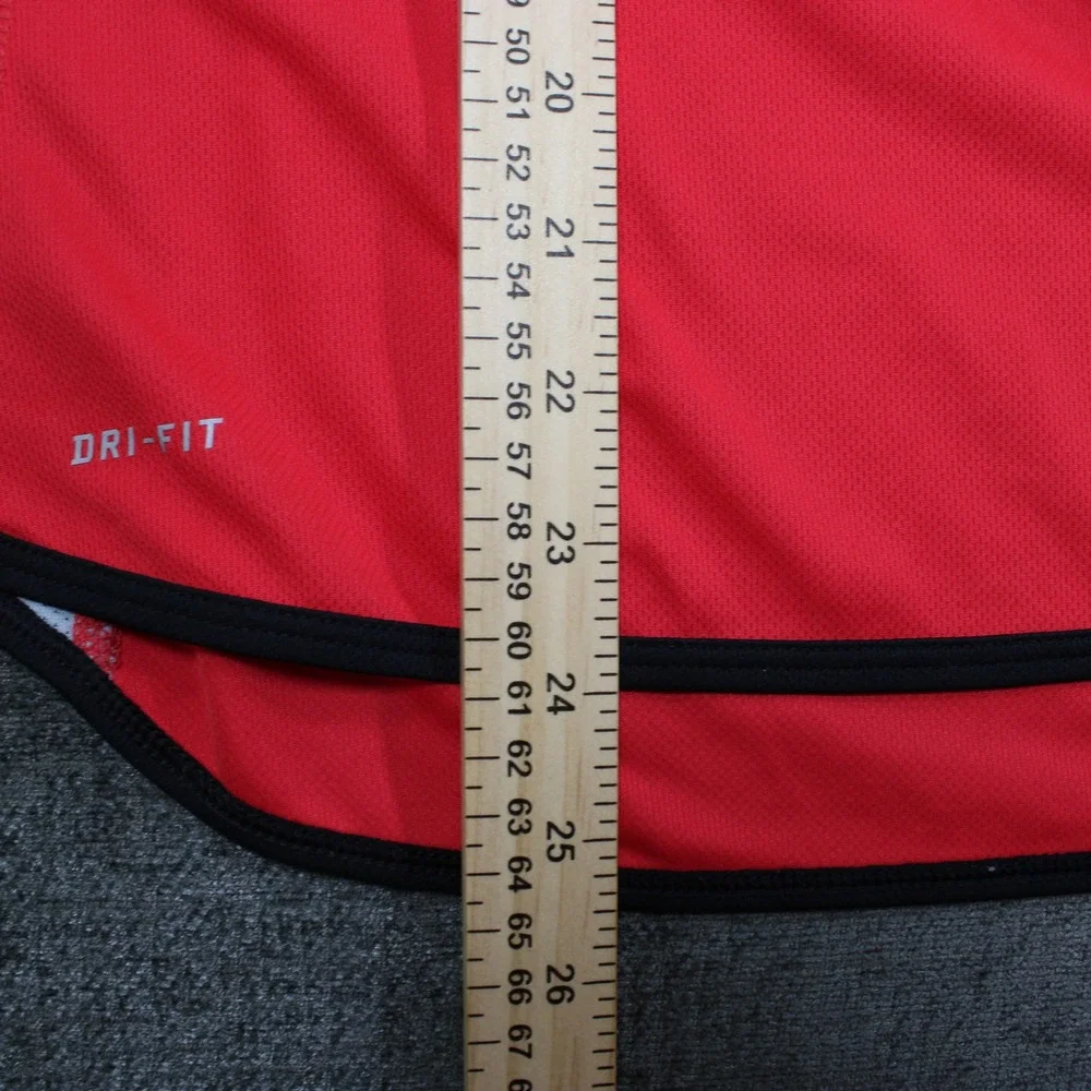 Nike Dri-FIT Womens Medium Red Long Sleeve Running Training Shirt Mesh Panels